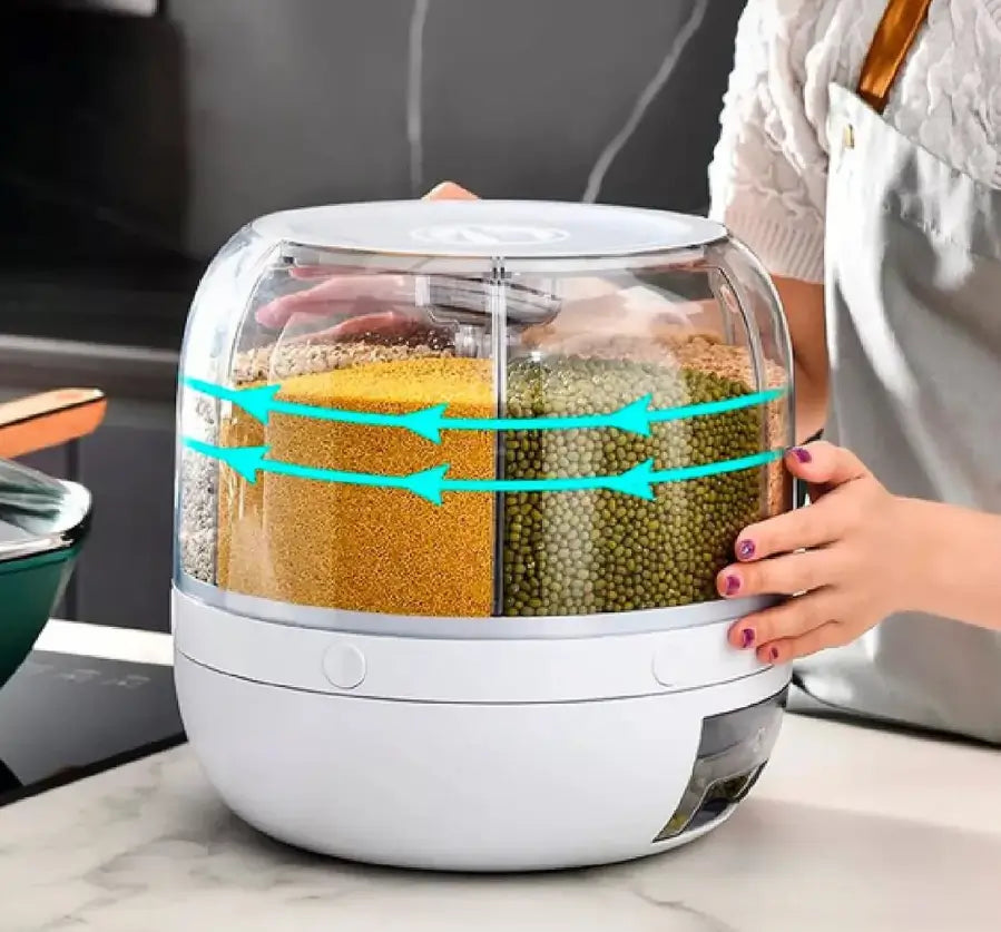 DISPENSADOR ORGANIZADOR DE GRANOS 6 EN 1