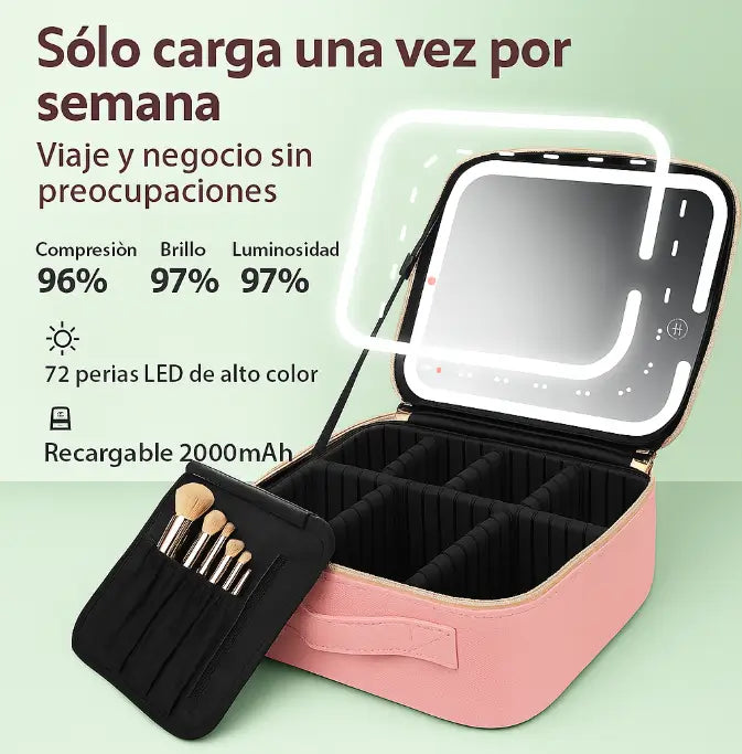 ORGANIZADOR DE MAQUILLAJE CON ESPEJO